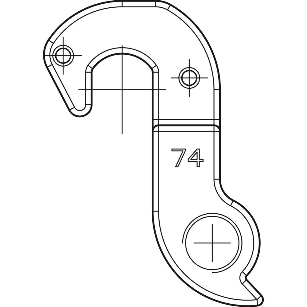 Schaltauge Dh-074 Für Mtb Rd Ab Modelljahr 2021, Kompatibel Mit Espeeder Lite, Esilex Lite, Esilex+ Lite, Escultura Lite, Schwarz