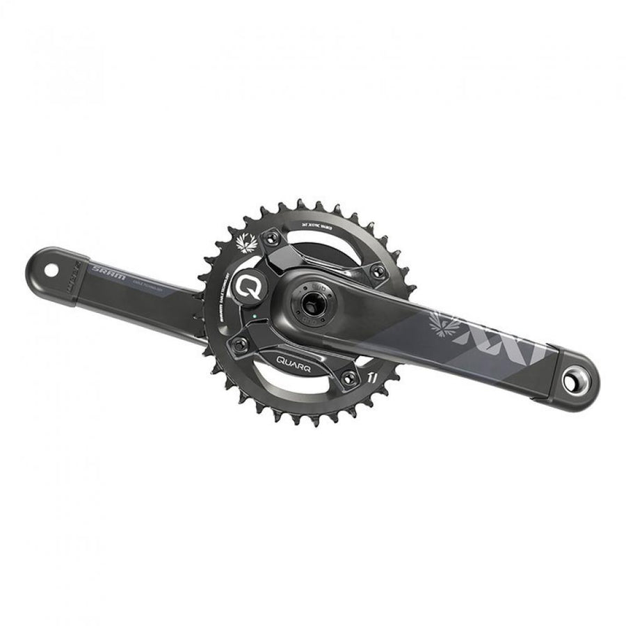 SRAM Quarq XX1 Eagle DUB Boost MTB Kurbelgarnitur 175mm mit Leistungsmesser für präzise Messung.