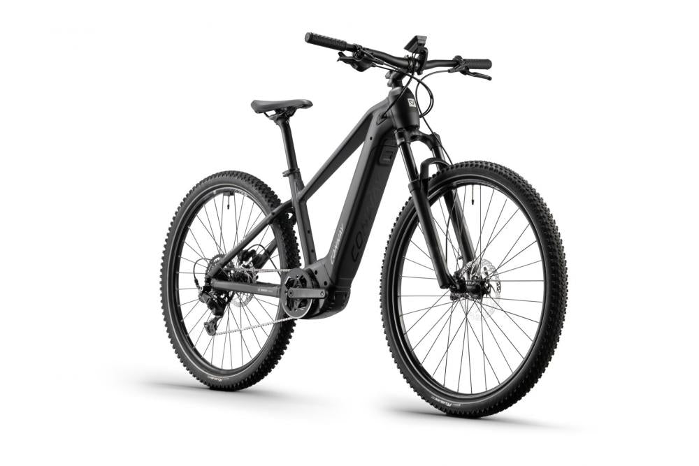 CONWAY Elektro-MTB Hardtail "Cairon S 1.0" (#1), Diamant, 29", black matt / light grey matt, 9-Gang SHIMANO "Cues", 53 cm / XLnnDas Elektro-MTB Hardtail besteht aus einem Aluminiumrahmen. Die Federgabel bietet einen Gabelfederweg von 120 mm. Der Antrieb e