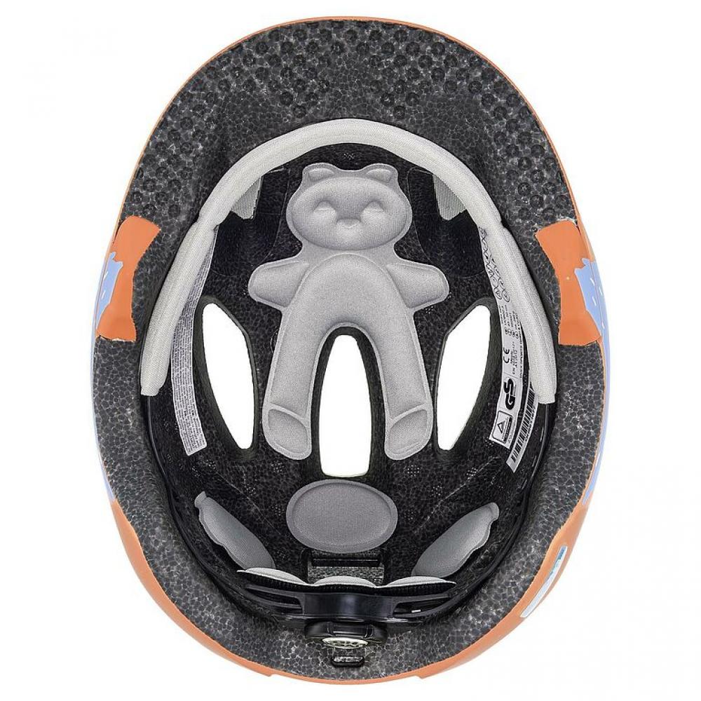 uvex OYO Style Kinderhelm in Monster Papaya Matt (45-50 cm), mit xTRA Shield und KID PROtect optimalen Schutz für Stirn und Hinterkopf