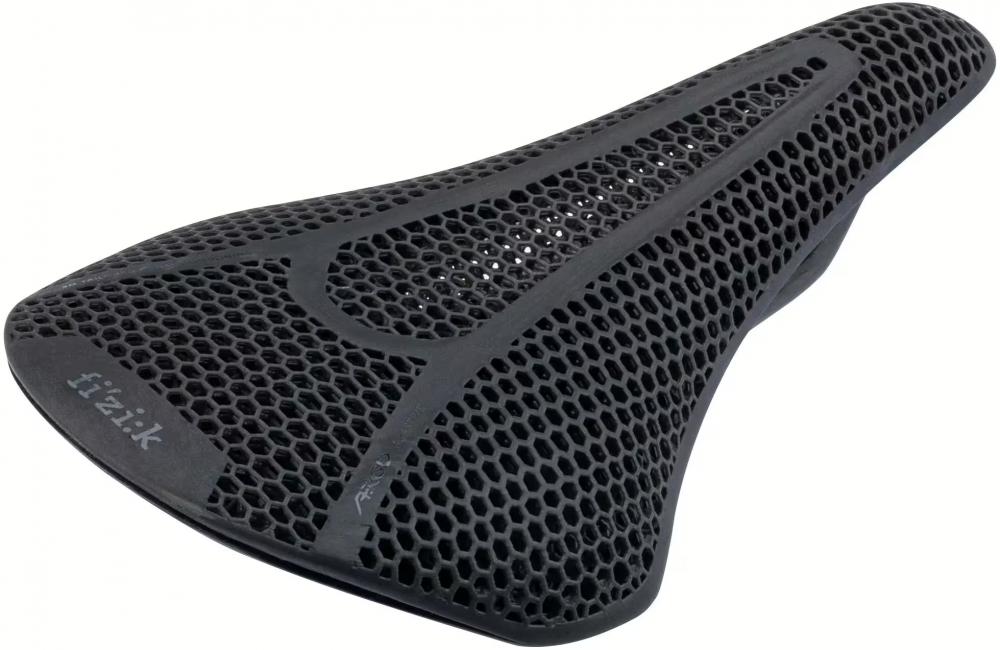 FIZIK Vento Argo 00 Adaptive Rennrad-Sattel schwarz, Carbon, Short-Nose mit 3D-gedruckter Polsterung.