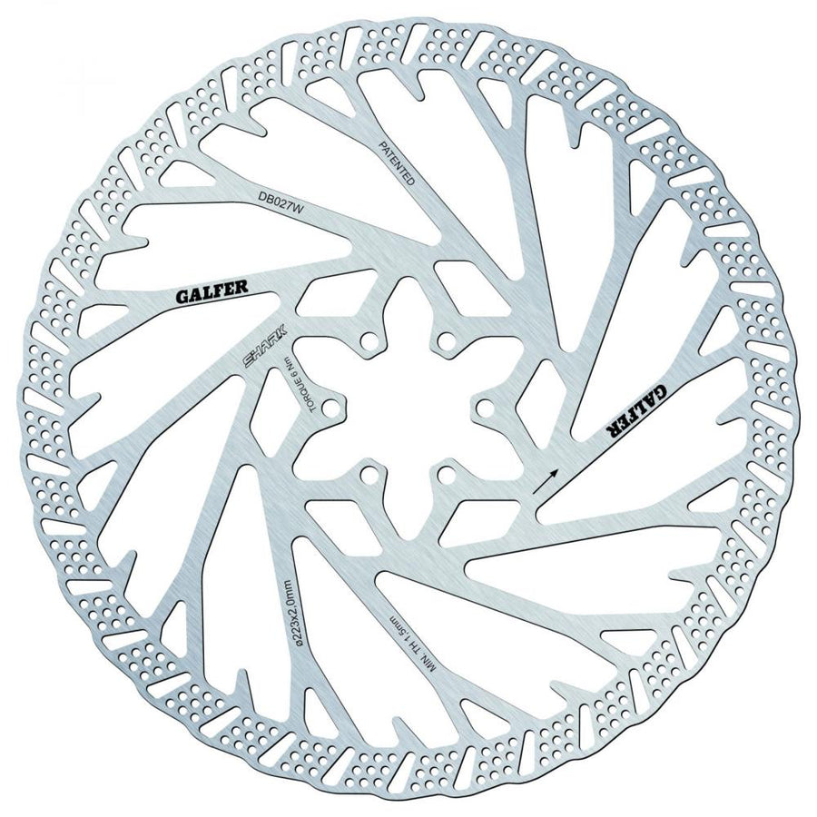 Galfer Shark Bremsscheibe 223 mm 6-Loch - Höhere Bremsleistung mit weniger Druck