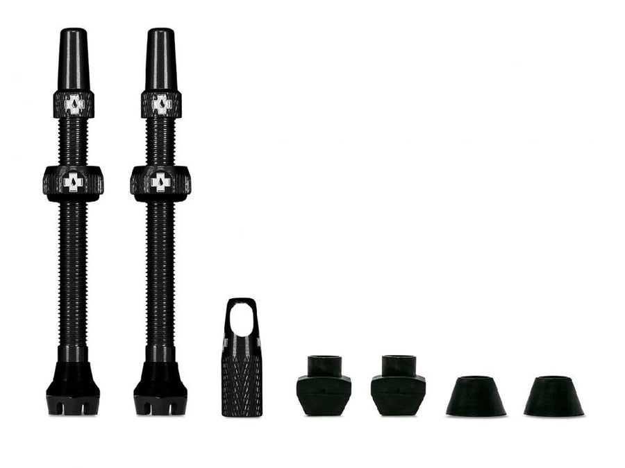 Muc-Off Tubeless Valve Kit V2 Universal 44 mm Schwarz - Leichte Ventile für Mountainbike
