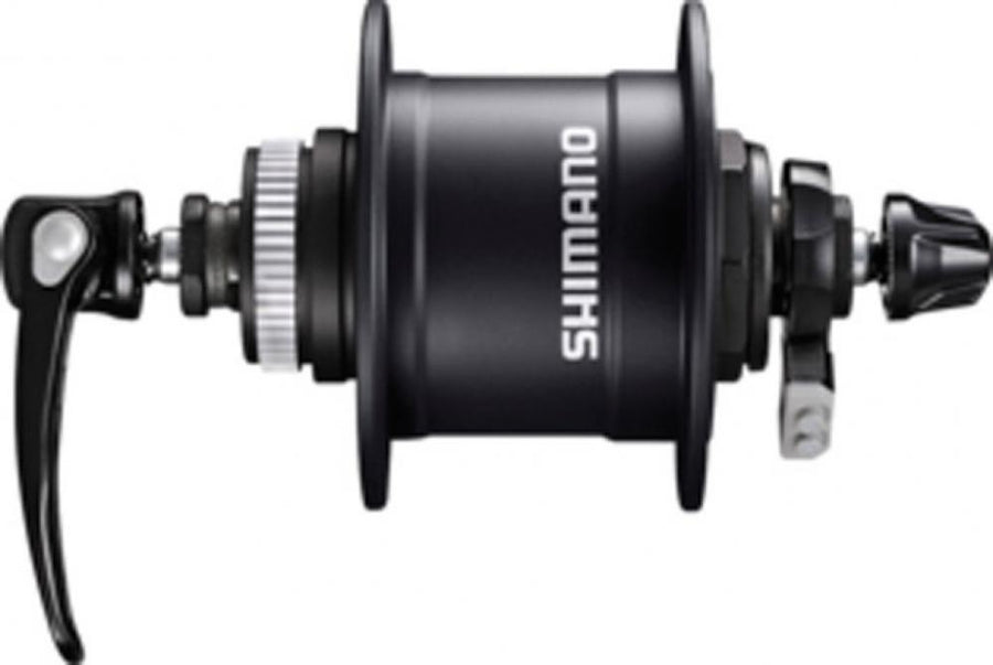 SHIMANO Nabendynamo ALIVIO DH-T4050-1D Nabendynamo - Scheibenbremse 6 Volt 1,5 Watt Schwarz 32 Loch Center-Lock