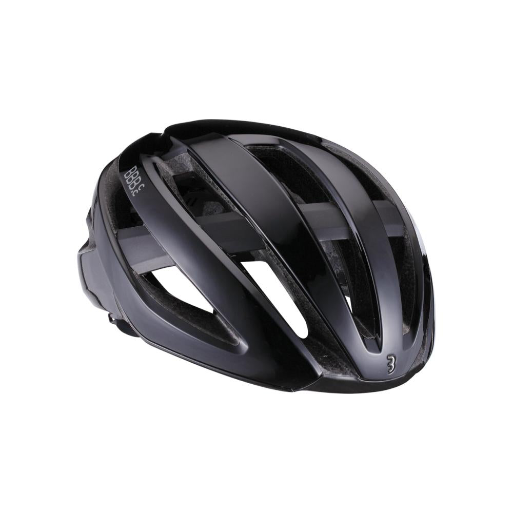 BBB Cycling Helm Maestro L schwarz glanz - sicherer Rennradhelm mit Top-Belüftung