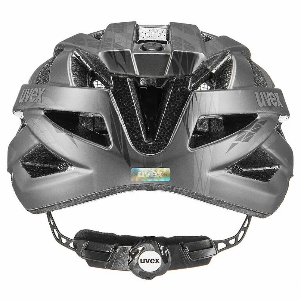 Uvex i-vo cc Fahrradhelm Black-Smoke matt 56-60 cm - leichter Allrounder mit 24 Belüftungsöffnungen, 3D IAS 3.0, Plug-in LED-kompatibel