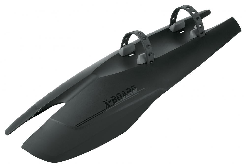 SKS X-Board DARK Schutzblech für Enduro-Bikes, 2-Komponenten-Kunststoff, Unterrohrmontage, robuster Spritzschutz, passend für alle Radgrößen, schwarz
