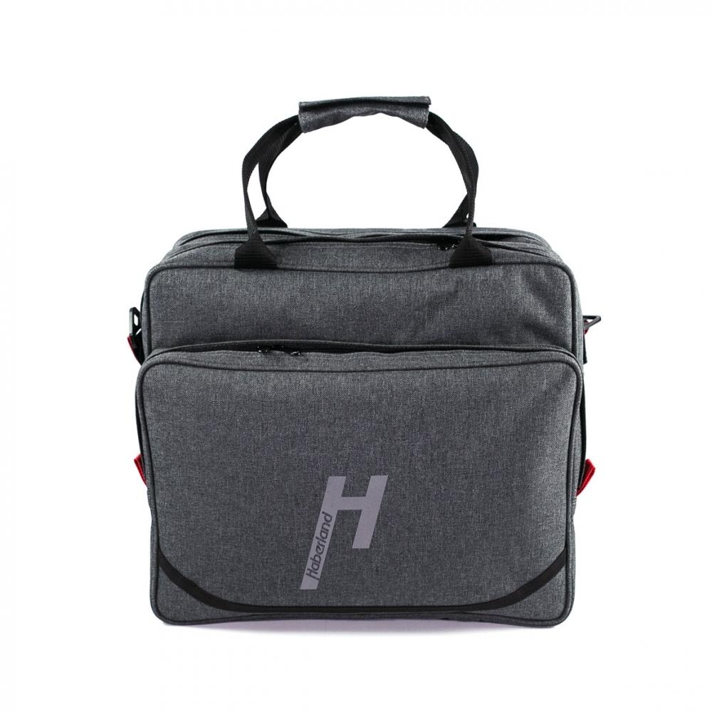 Haberland Frontträger-Tasche Office anthrazit - geräumige Laptop- & Bürotasche für KLICKfix