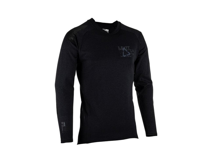 Leatt MTB All Mountain 5.0 Jersey Langarm Schwarz - Windblock-Trikot mit WarmYarn-Gewebe