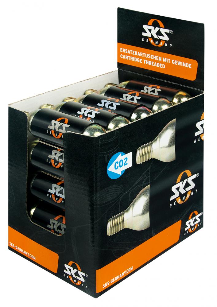 SKS CO2-Kartuschenpaket 16g mit Gewinde - CO2 Kartusche - CO2Kartusche