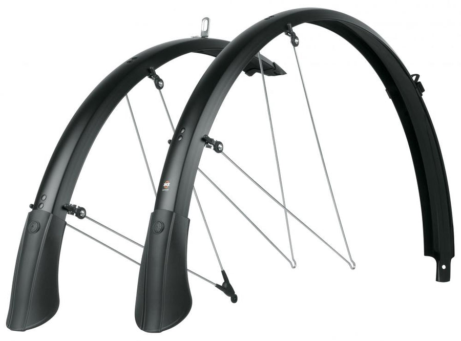 SKS Bluemels Matt 53 Schutzblech-Set für 28" Fahrräder, 53mm breit, schwarz matt, ASR-Sicherheitsstreben.