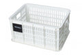 Basil Transportkorb Crate S 17 - 5 Liter Weiß - robuster Fahrradkorb aus 95 % recyceltem Kunststoff wetterfest & ideal für Einkäufe oder Schulranzen - Fahrradkorb