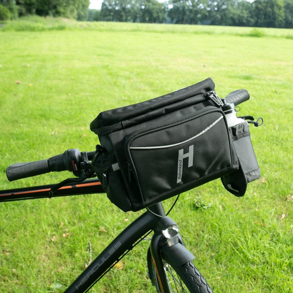 Haberland Lenkertasche 8l Max schwarz - geräumige Lenkertasche für Alltag und Tour
