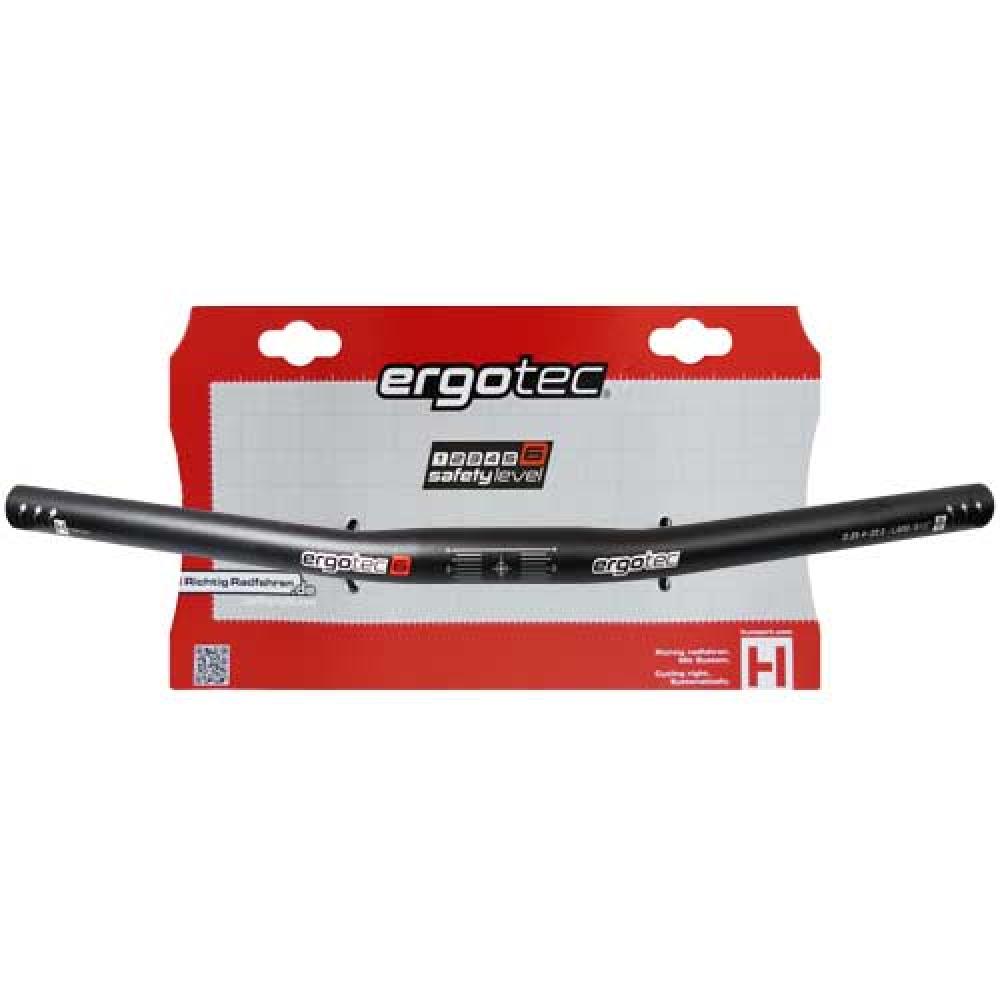 Ergotec Lenker Bügel Flat Bar Ø 25,4 mm 600 mm Höhe 0 mm 12° schwarz