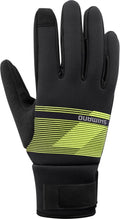 SHIMANO WINDBREAK Thermal Gloves Neon Yellow L - winddichte Winterhandschuhe für maximale Kontrolle