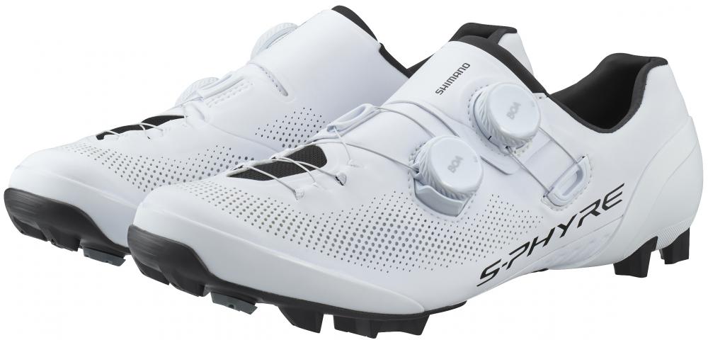SHIMANO Fahrradschuhe XC903W Damen MTB SPD Größe 43 Weiß - steife XC-Rennsohle