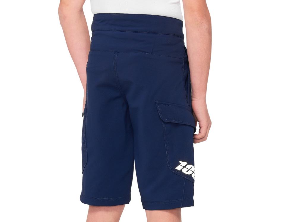 100% Ridecamp Youth Short 28" navy - komfortable MTB-Short für junge Rider