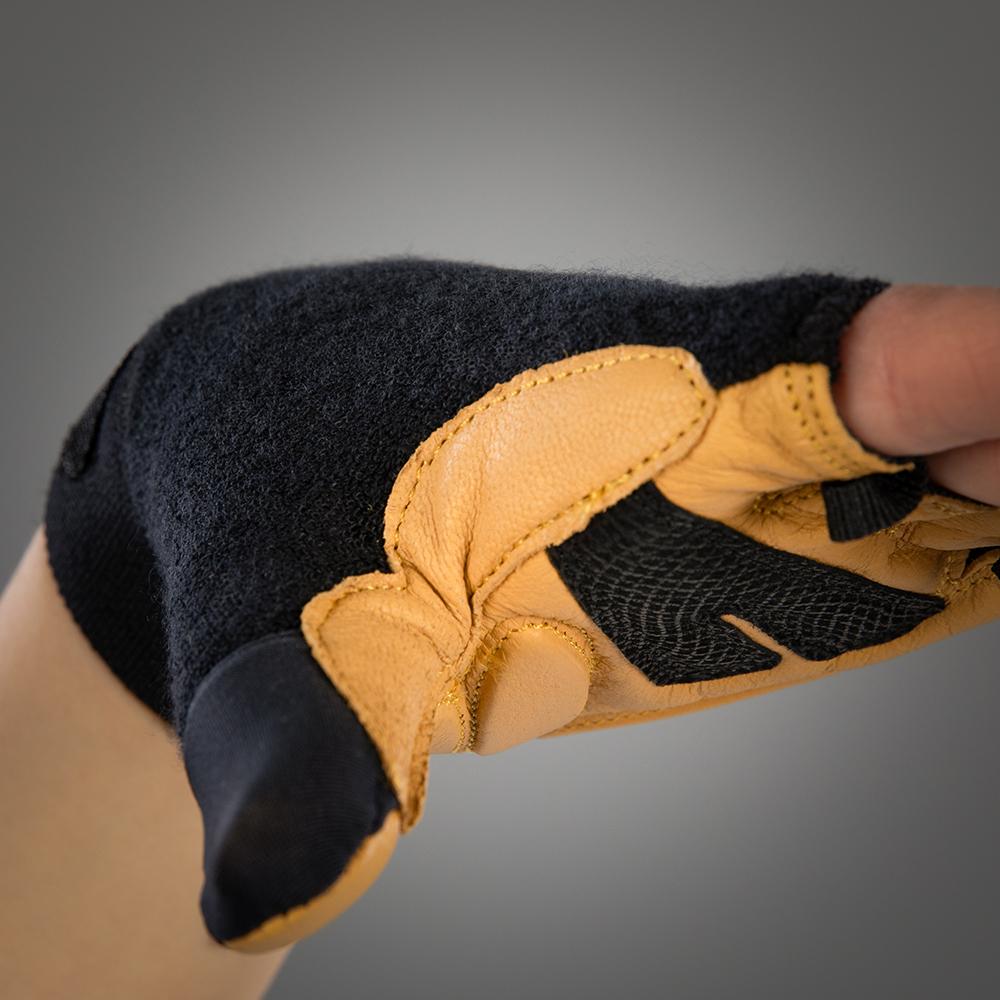 CHIBA Argon Kids - Kinder Rollstuhl-Handschuhe XXS schwarz, Gelpolster, Atmungsaktiv