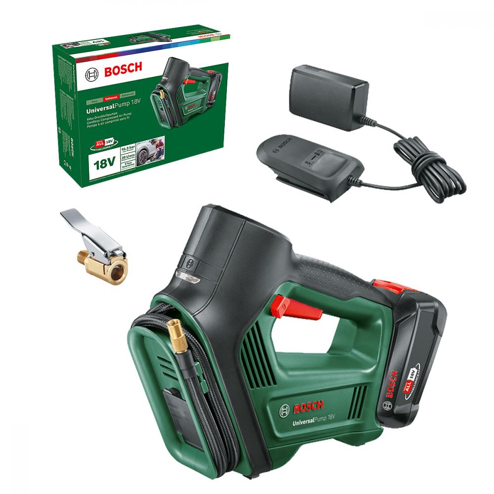Bosch PowerTools UniversalPump 18V Akku-Druckluftpumpe (EU-Version) - vielseitiges Aufpumpen ohne Kabel
