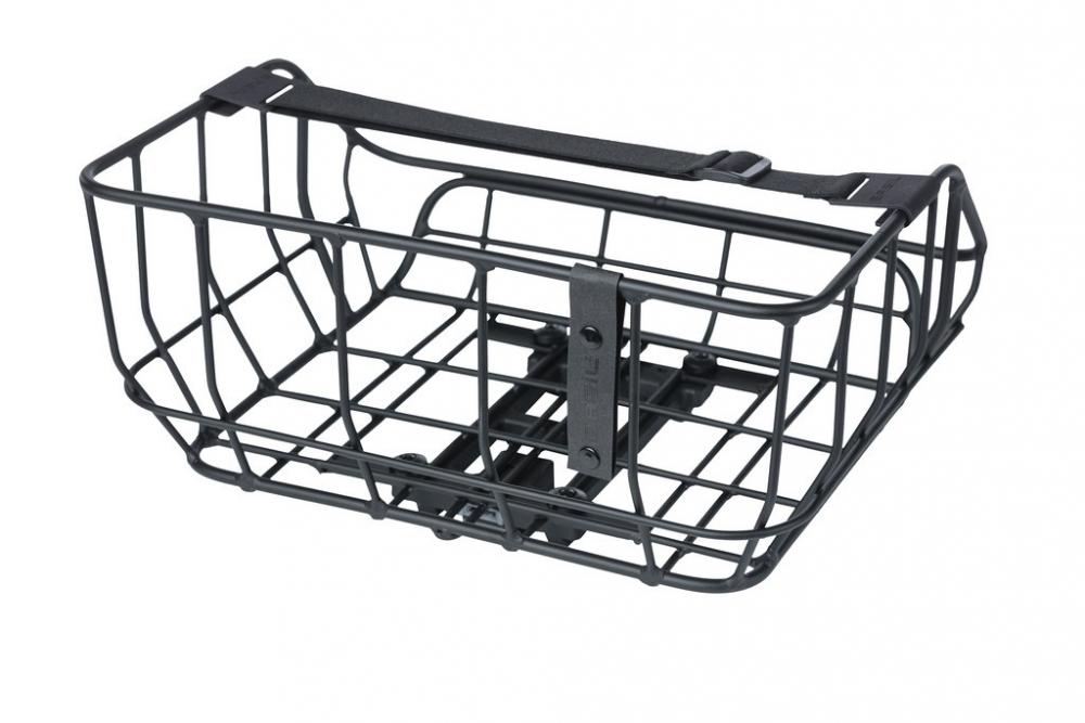 Basil Portland MIK Hinterradkorb 25 Liter matt schwarz - Aluminium - inkl. MIK-Adapterplatte