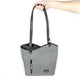 Haberland Lenkertasche Melanie grau - flexible Rucksack-Lenkertasche mit KLICKfix