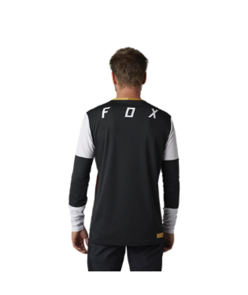 FOX Jerseys DEFEND LS JERSEY AURORA Black/White Größe XL