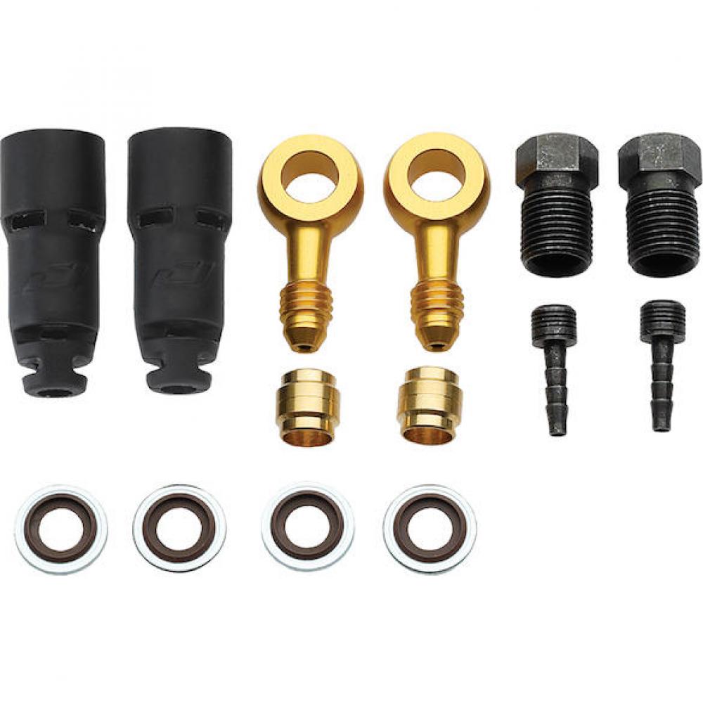 Pro Quick-fit Adapterset Für Magura - Hydraulik-anschlussset Schwarz/gold