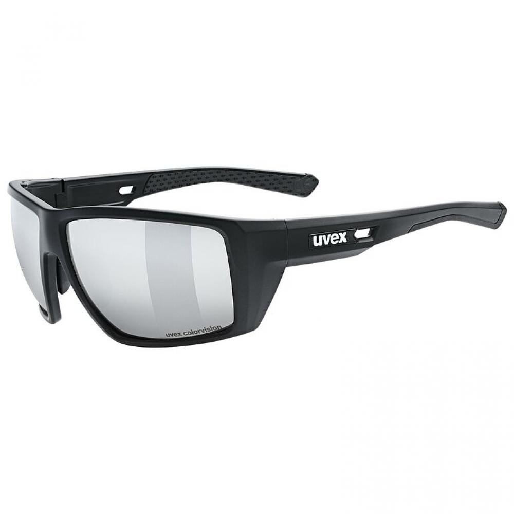 uvex mtn venture CV Gletscherbrille black matt mit colorvision Kontrastverstärkung, Filterkategorie 4, 100 Prozent UV-Schutz, Anti-Fog Beschichtung, Soft-Nasenpads