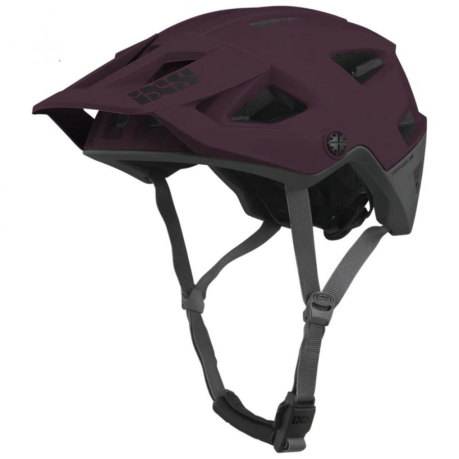 IXS Sports Division iXS Trigger AM helmet S/M Raisin - leichter All-Mountain-Helm mit Top-Belüftung