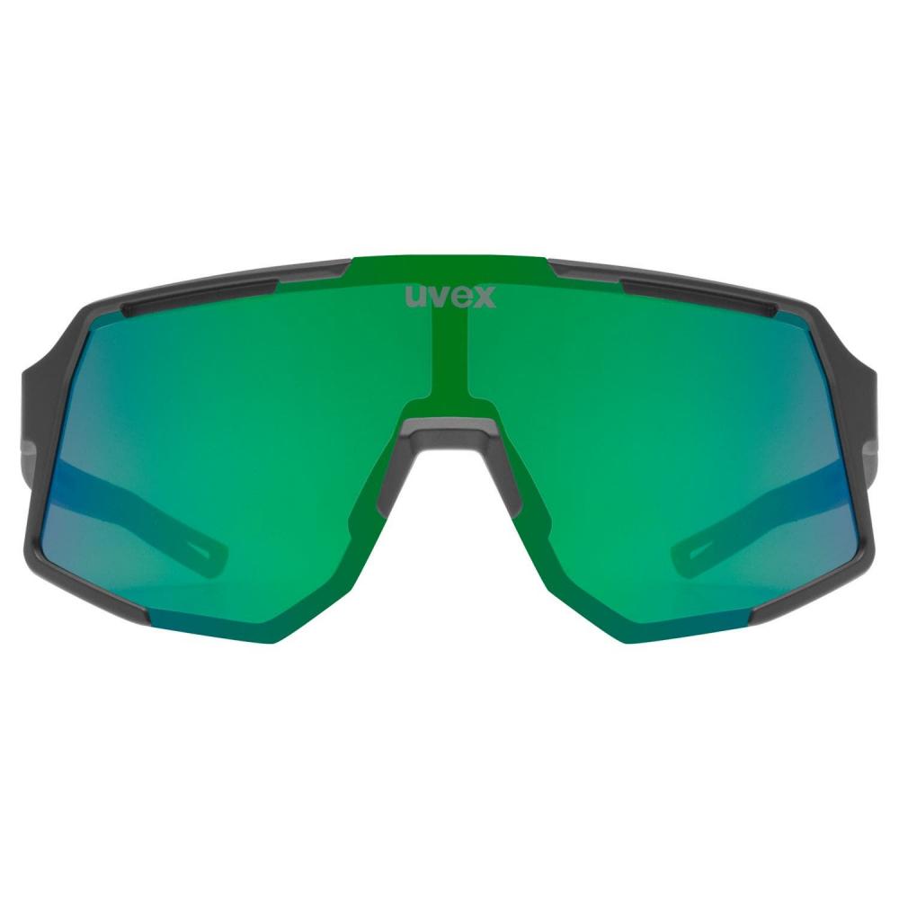 uvex Sequenze Black Matt - Mirror Green Sportbrille, Einheitsgröße