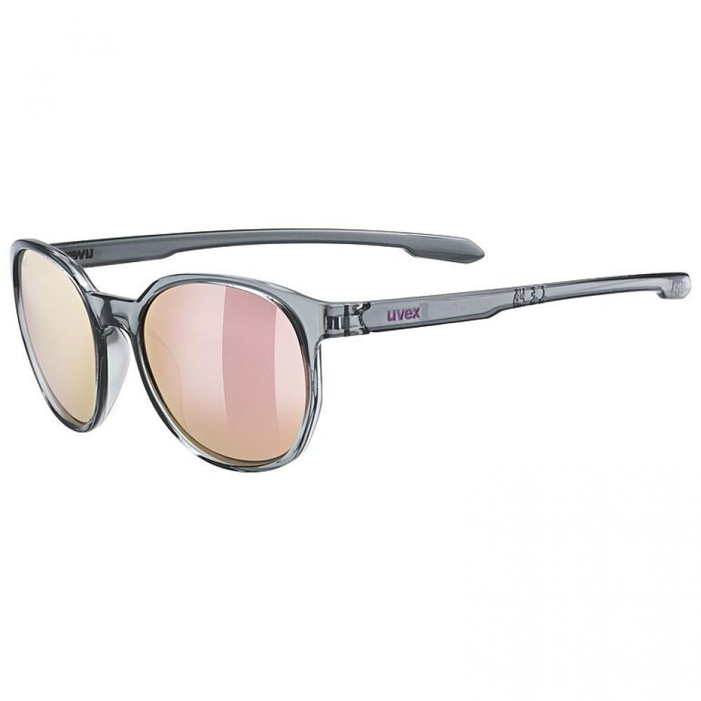 uvex LGL 54 smoke - MIRROR pink, Sonnenbrille für sportliche Lifestyle-Liebhaber, 100% UVA-, UVB- und UVC-Schutz bis 400 nm und klare Sicht