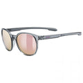 uvex LGL 54 smoke - MIRROR pink, Sonnenbrille für sportliche Lifestyle-Liebhaber, 100% UVA-, UVB- und UVC-Schutz bis 400 nm und klare Sicht