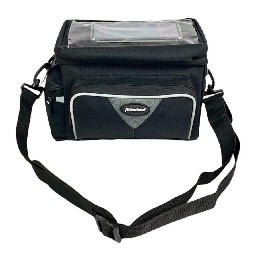 Haberland Lenkertasche Black Line 8l schwarz - praktische Lenkertasche mit KLICKfix