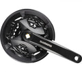 Shimano Kurbelgarnitur FC-MT101, 170 mm, 40-30-22 Zähne, schwarz.