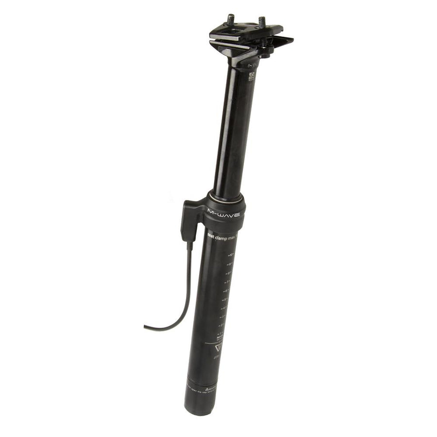 M-WAVE Levitate Ex 125 Dropper-Sattelstütze, ø31.6mm, L402mm, mattschwarz, mit externer Zugführung