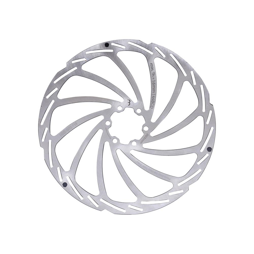 BBB Cycling BBB Bremsscheibe Power Stop 203mm silber - kraftvolle Scheibenbremse mit präziser Dosierung