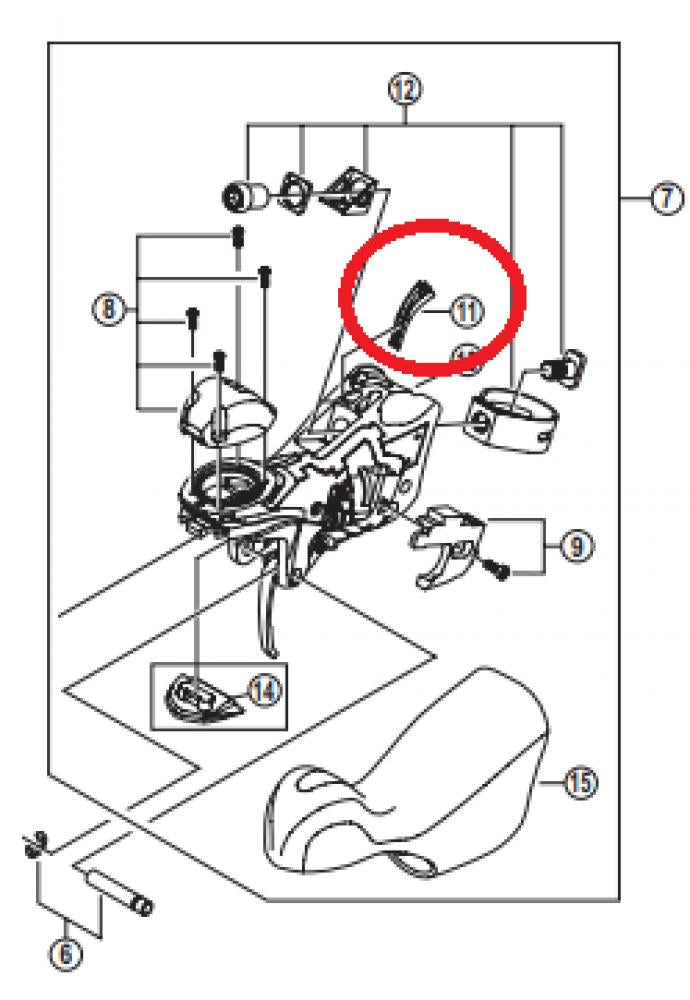 SHIMANO Kabelführung ST-6700 Links - Ersatzteil für STI-Schalt-/Bremshebel