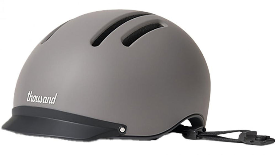 Thousand Chapter Urban Grey L MIPS - Fahrradhelm für Erwachsene, Größe L 59-62 cm, abnehmbares Visier, Magnetverschluss, integriertes Rücklicht, urbanes Design, hohe Sicherheit