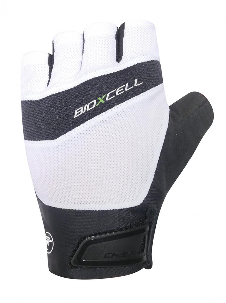 CHIBA BioXCell Pro - Radhandschuhe weiß, Größe L, ergonomische Gelpolsterung