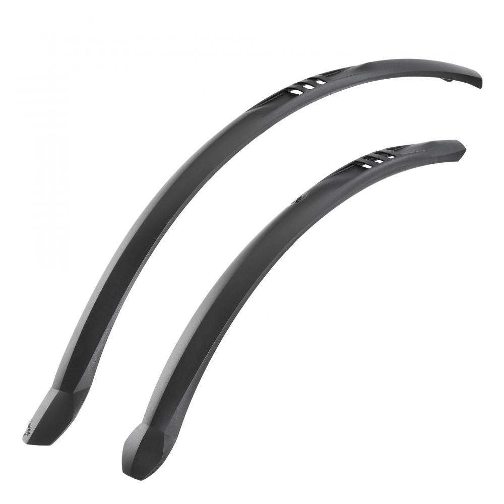 HEBIE Trekking Steckblechset 07 60 Taipan 28 Zoll - Steckschutzblech-Set für City und Trekking - Befestigungswinkel inklusive - schwarz