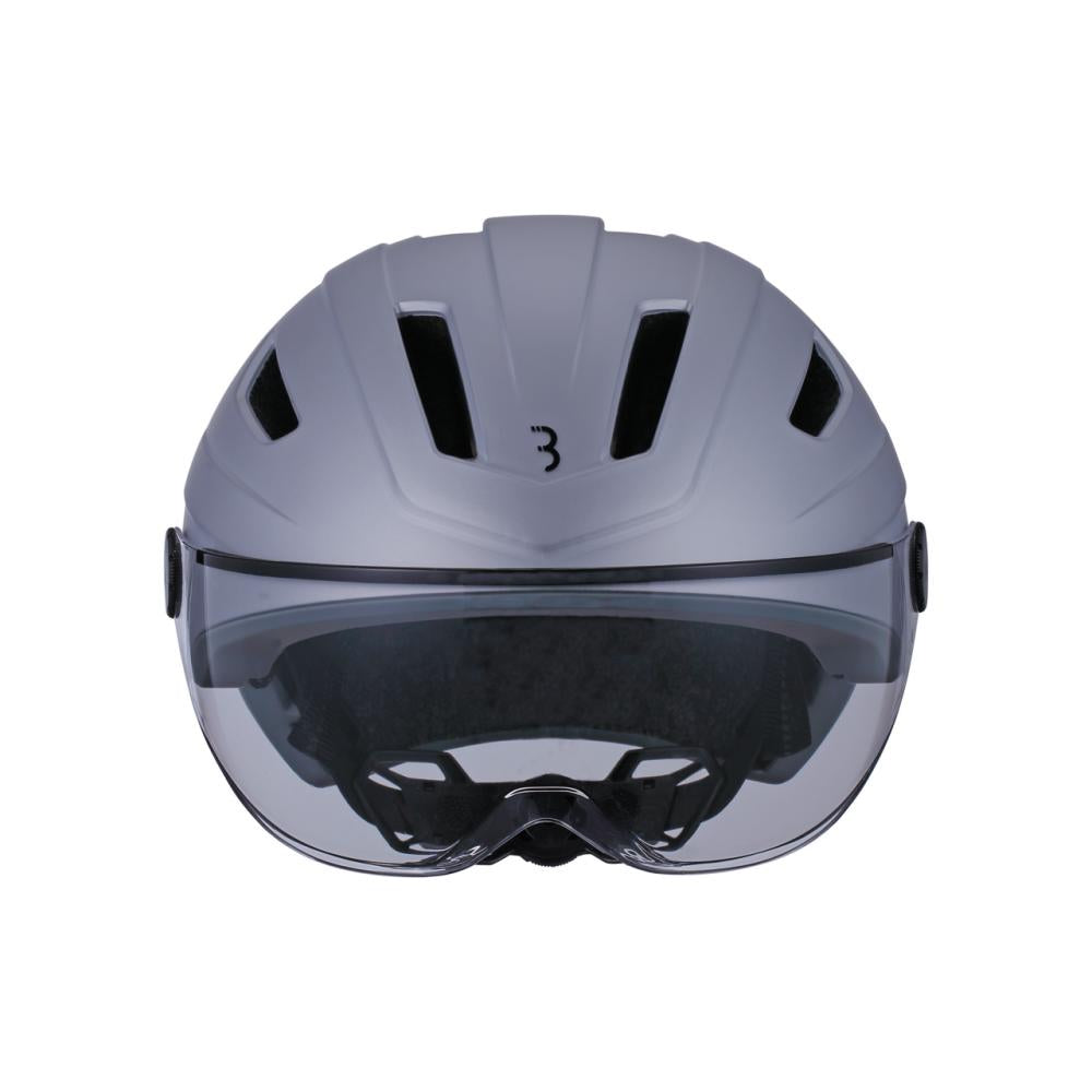 BBB Cycling Helm Move Faceshield M matt grau - sicherer E-Bike- und Speed-Pedelec-Stadthelm