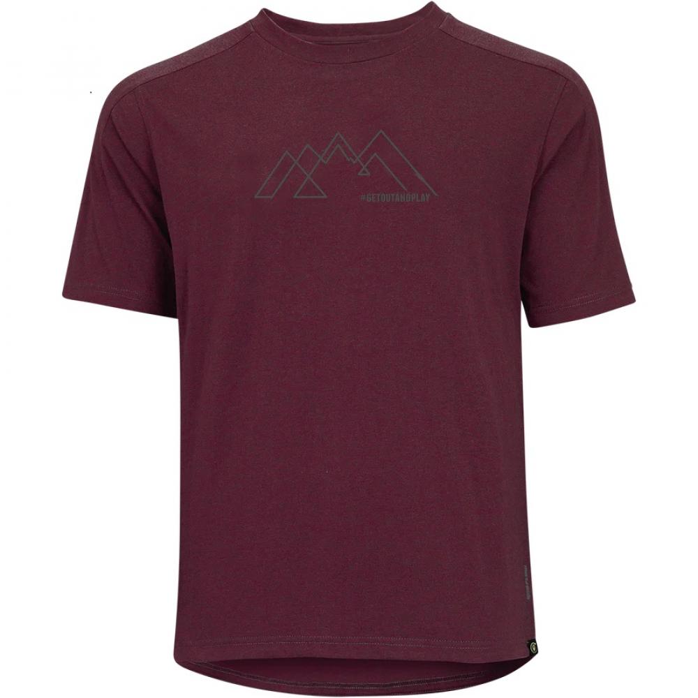 IXS Sports Division iXS Flow Tech Kids Tee KM Raisin - funktionelles Kinder-Bikeshirt
