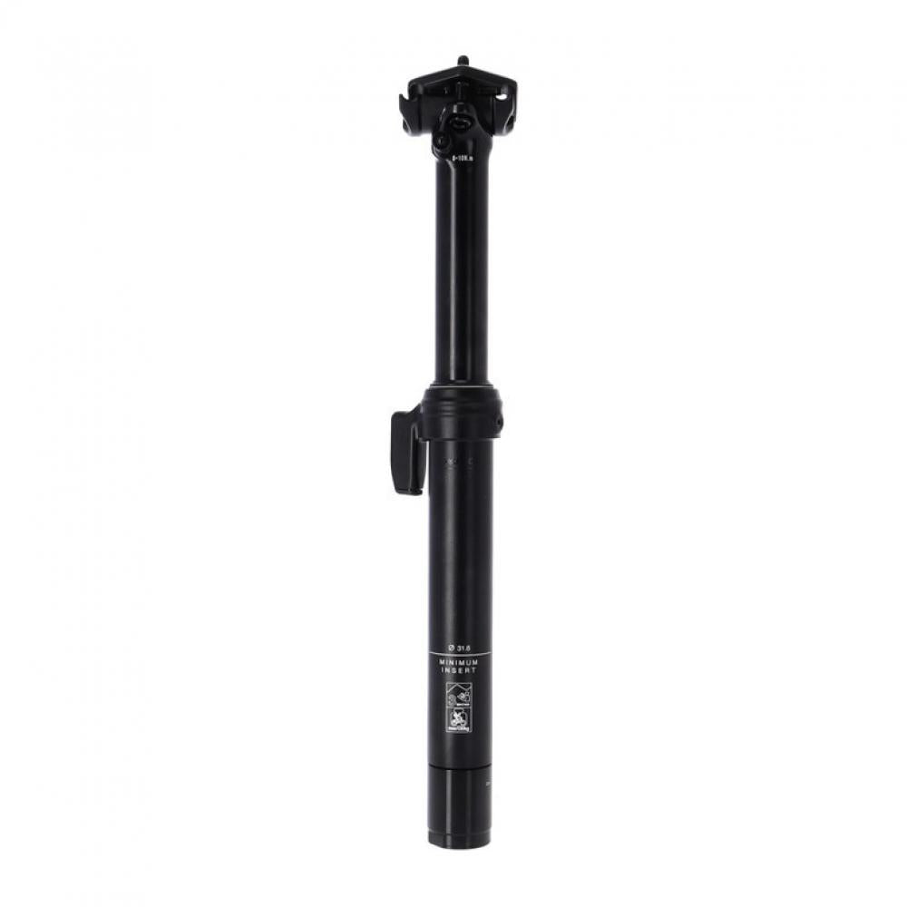 Schwarze XLC SP-S13 Dropper Sattelstütze Ø31,6mm mit 120mm Hub und externer Zugführung.