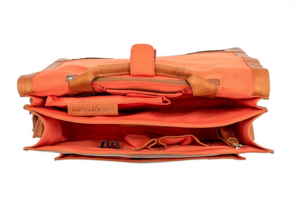 New Looxs Radtasche Fellini Leather Cognac 15 Zoll - elegante Business-Bike-Tasche