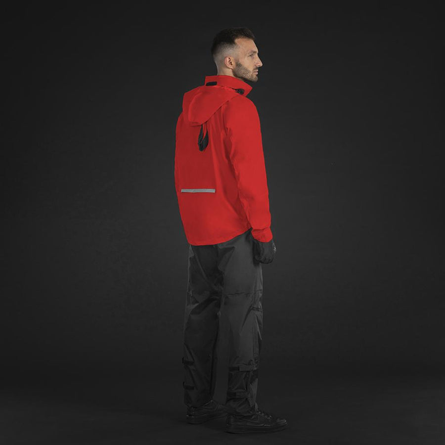 CHIBA Rainjacket - wasserdicht, winddicht, atmungsaktiv, rot, Größe M