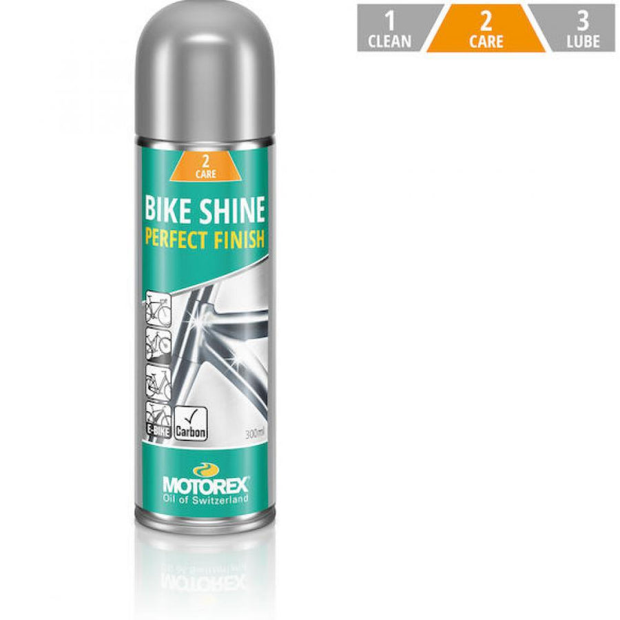 Pflegespray Motorex Bike Shine 300 ml - Pflege- 49 weis - Glanz- & Schutzspray für Fahrräder