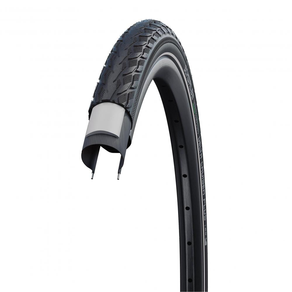 Schwalbe Delta Cruiser Plus Drahtreifen 28x1.25" schwarz Reflex E-25 Querschnitt.