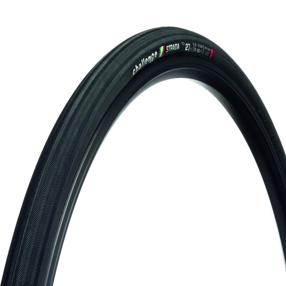 Challenge Road-Reifen Strada Race Clincher 27-622 Schwarz/schwarz - komfortabler Allround-Rennradreifen