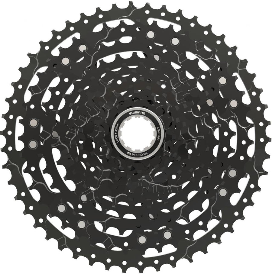 SHIMANO LINKGLIDE CS-LG400 11-fach 11-50 Kassette in Schwarz für Fahrräder.