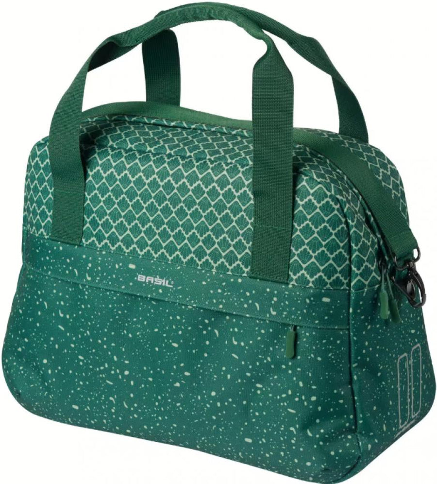Basil Flair Schultertasche 18 Liter - grün  wasserabweisend - Hook-On System - reflektierend - recyceltes Polyester